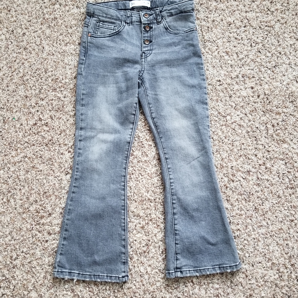 Zara girls grey flare jeans size 8